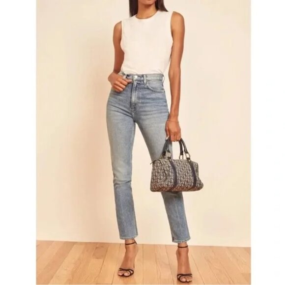 Reformation Liza Ultra High Rise Slim Straight Jeans 30" / Size 26 - Picture 1 of 6